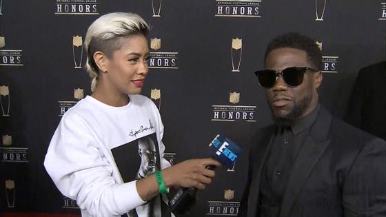 Kevin Hart Tries to Get on Stage at Super Bowl 52 and Says F Bomb in  Interview 