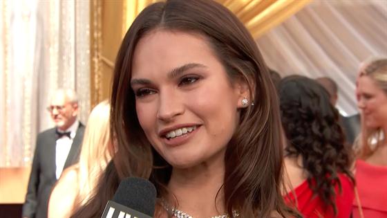 Lily James Talks Playing Pamela Anderson at Oscars 2022