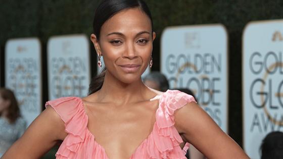 Zoe Saldana 2017 Golden Globes E Glambot