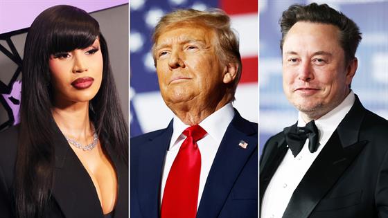 Elon Musk, Cardi B & More Stars React To Donald Trump, Kamala Harris ...