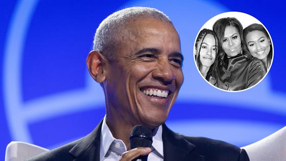 Barack Obama Shares Photo of Michelle Obama With Daughters Sasha and Malia in Mother's Day Tribute