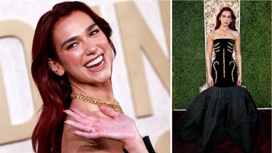 Dua Lipa's BONE Dress Might Be the Most Polarizing Golden Globes Look