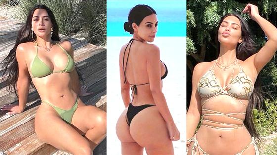 Summer Days Never End For Kim Kardashian And Her String Bikinis As