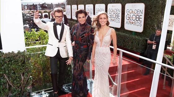 Brad, Kris & Kristin 2017 Golden Globes E! Glambot E! Online