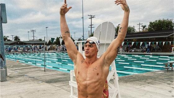 Cody Simpson Celebrates After Qualifying For 2021 Olympic Trials E 