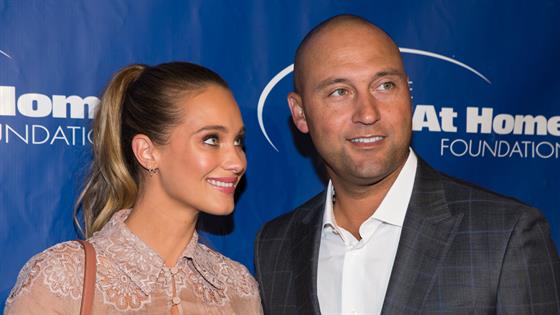 Derek Jeter and sister, parents. I love how his parents are there for every  game AND how his parents took his wantin…