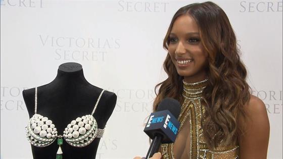 Jasmine Tookes Really Can't Believe She's Wearing the VS Fantasy Bra