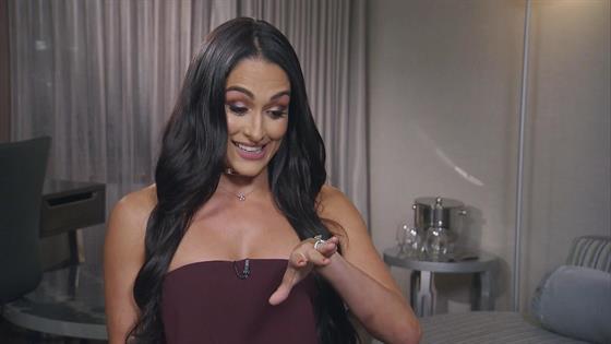 nikki bella flashes her engagement ring while out for breakfast