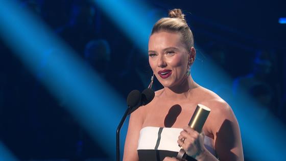 Scarlett Johansson Wins Female Movie Star Award At 2021 PCAs