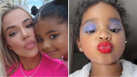 Khloé Kardashian shows off daughter True's full face of makeup