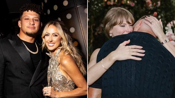 Patrick Mahomes, Brittany Mahomes Celebrate Taylor Swift and Travis Kelce's Engagement