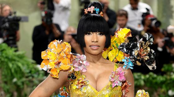 2024 Met Gala: Nicki Minaj Blooms in Multi-Colored Flower Dress #NickiMinaj