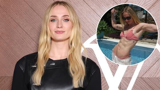 Sophie Turner Shows Off Jaw-Dropping 6-Pack Abs in Red Bikini