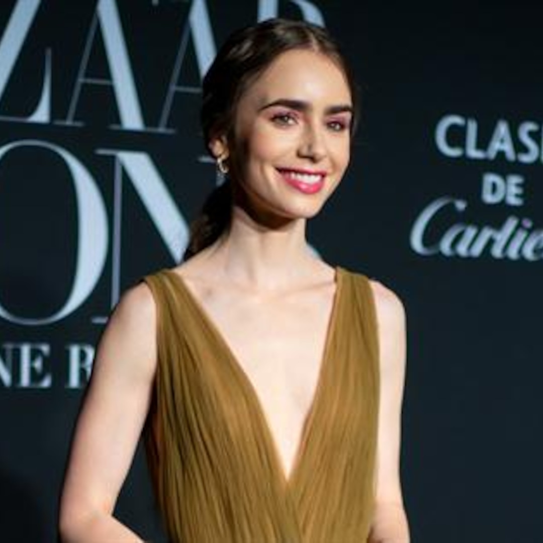 Lily Collins Is Engaged See Her Unique Diamond Ring E Online